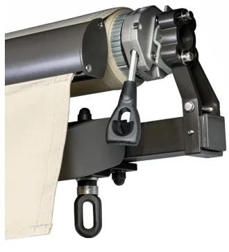 Open roller mechanism close-up